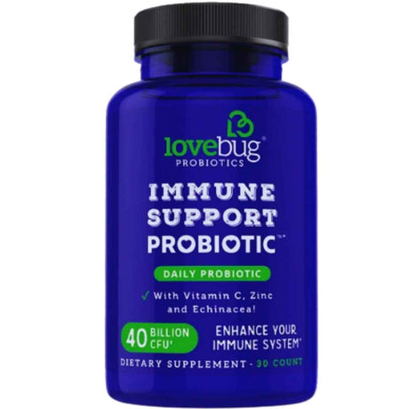 Lovebug Probiotics Immune Support Probiotic Inmunoestimulante 40 Mil Millones CFU - 30 Cápsulas - Haz Tu Pedido