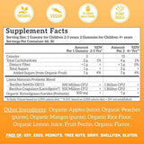 Llama Naturals Prebiótico y Probiótico Para Niños - Sabor Melocotón Mango - 60 Gomitas - Tabla Nutricional - Haz Tu Pedido
