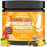 Llama Naturals Prebiótico y Probiótico Para Niños - Sabor Melocotón Mango - 60 Gomitas - Haz Tu Pedido