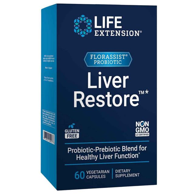 Life Extension FLORASSIST® Restauración Hepática con Prebióticos y Probióticos - 60 Cápsulas Vegetales - Haz Tu Pedido