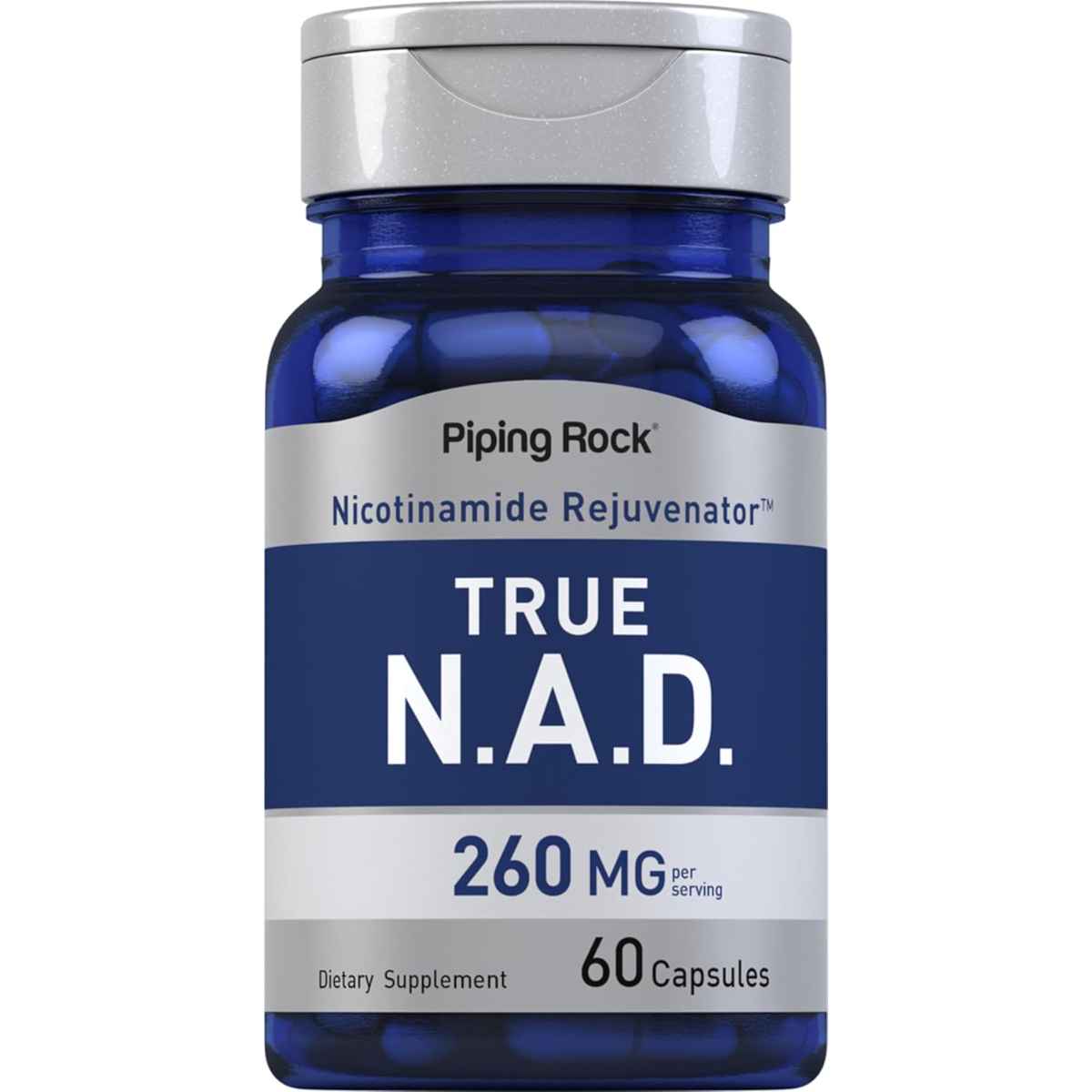Piping Rock TRUE N.A.D 260 mg Energía Celular y Antienvejecimiento – 60 Cápsulas
