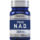Piping Rock TRUE N.A.D 260 mg Energía Celular y Antienvejecimiento – 60 Cápsulas