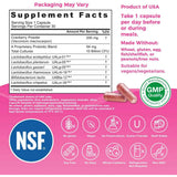 NutriCelebrity NutriFlora-Pro® Probióticos para Mujeres 10 Mil Millones CFU - 30 Cápsulas Vegetales - Tabla Nutricional - Haz Tu Pedido