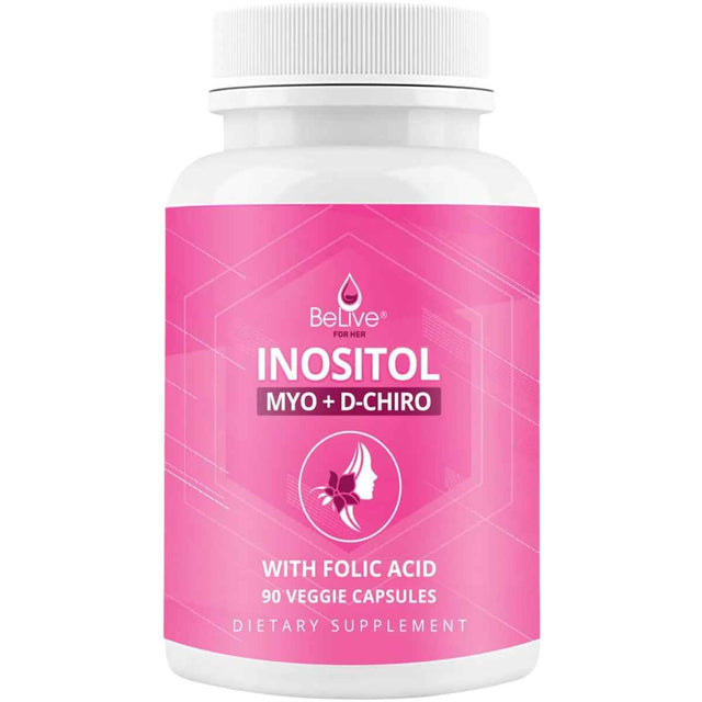 BeLive Inositol Myo y D-Chiro con Ácido Fólico - 90 Cápsulas Vegetales - Haz Tu Pedido
