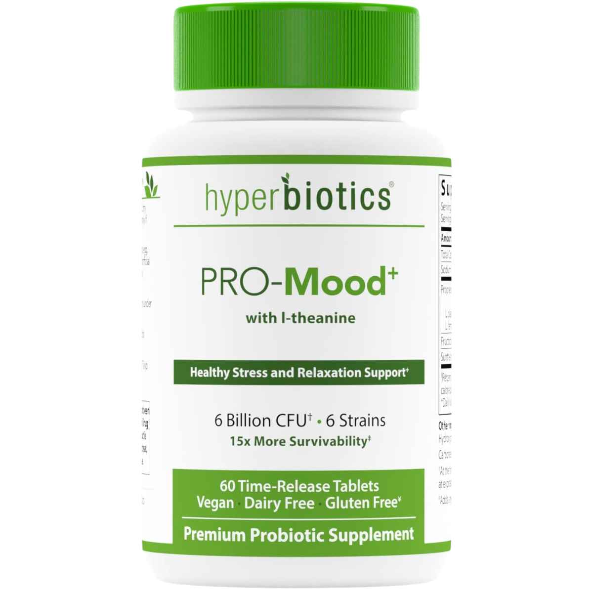 Hyperbiotics Probiótico PRO Ánimo para Manejo de Estrés y Relajación 6 Mil Millones CFU - 60 Tabletas de Liberación Prolongada - Haz Tu Pedido
