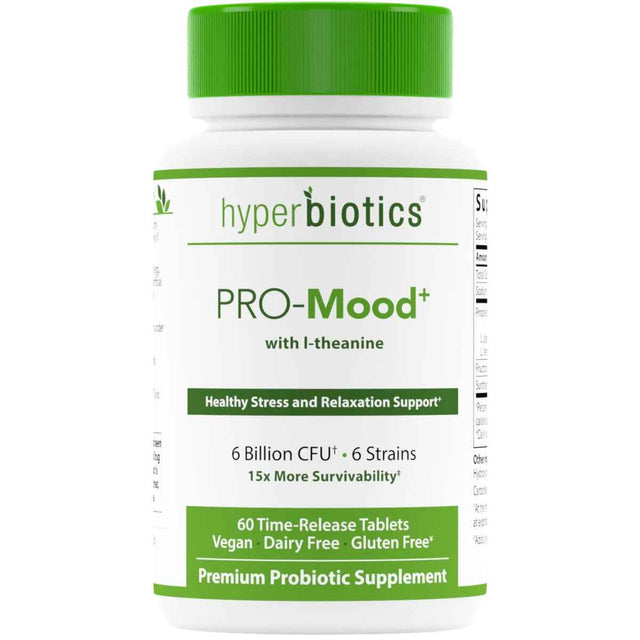 Hyperbiotics Probiótico PRO Ánimo para Manejo de Estrés y Relajación 6 Mil Millones CFU - 60 Tabletas de Liberación Prolongada - Haz Tu Pedido