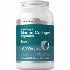 Horbäach Colágeno Marino en Polvo  10000 mg - 2.2 lb - Haz Tu Pedido