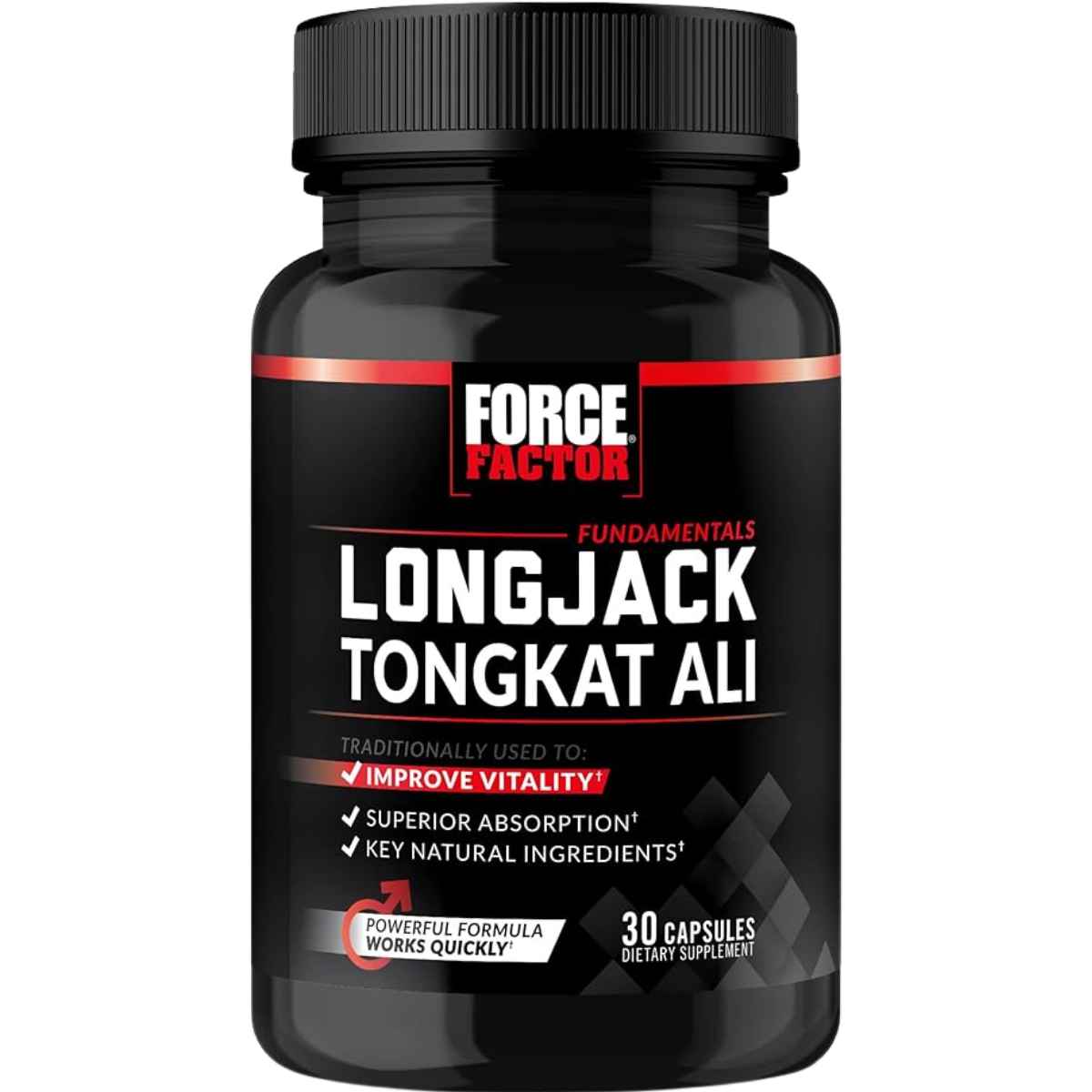 Force Factor Longjack Tongkat Ali Para Hombres 500 mg - 30 Cápsulas