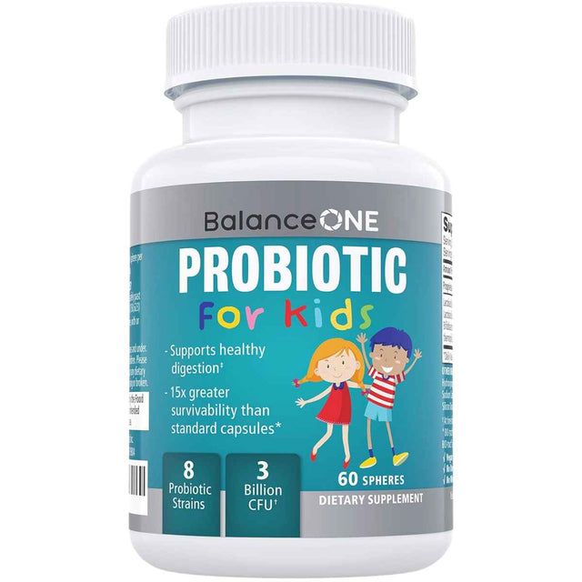 Balance ONE Probiótico Infantil 3 Mil Millones CFU - Sabor Naranja - 60 Tabletas - Haz Tu Pedido