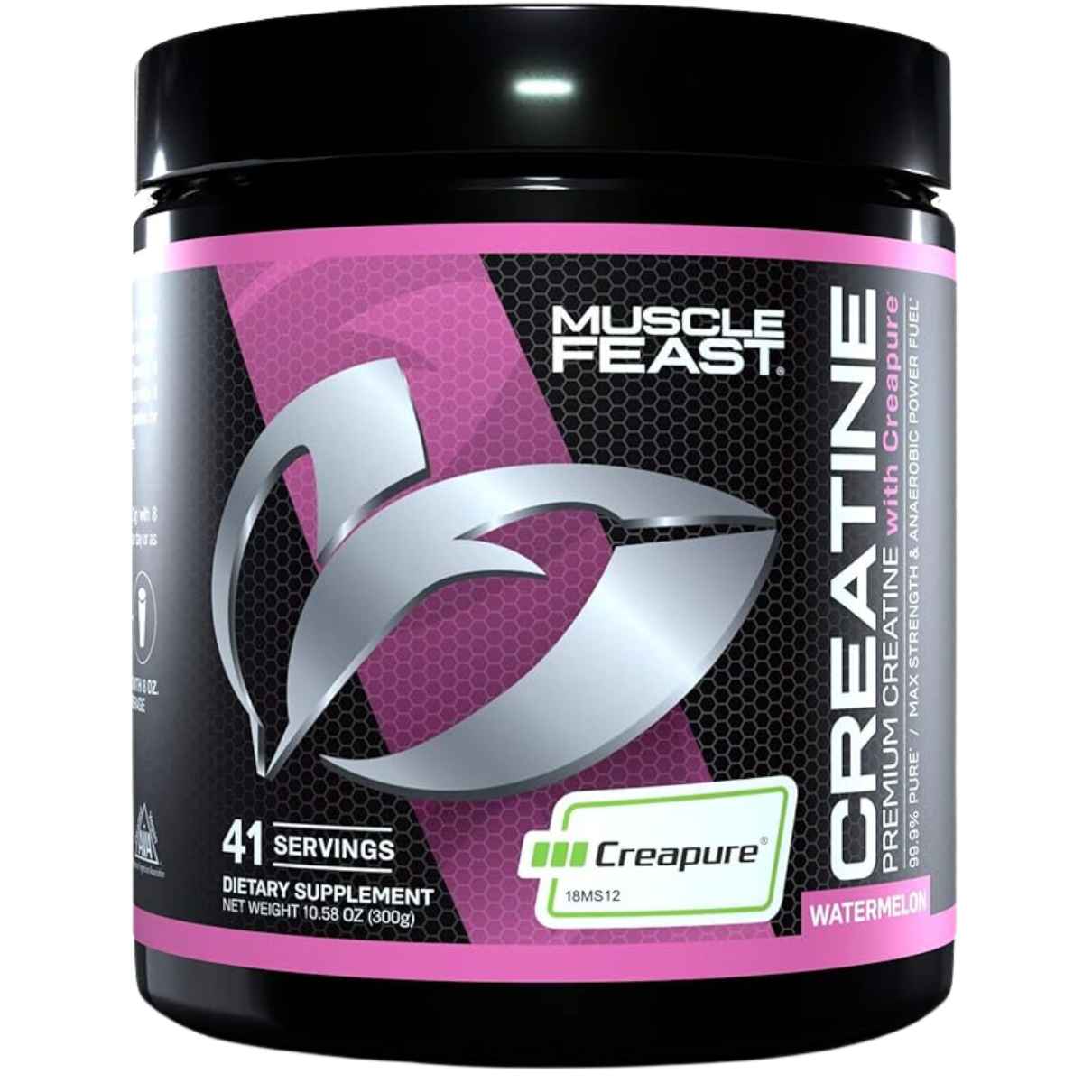 Muscle Feast Monohidrato de creatina premium - Sabor Sandía - 300 g - Haz Tu Pedido