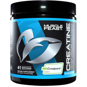 Muscle Feast Monohidrato de creatina premium - Sabor Hielo Azul Pop - 300 g - Haz Tu Pedido