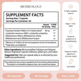 Biomeology Probióticos para Embarazo Posparto y Lactancia 10 Mil Millones CFU - 30 Cápsulas - Tabla Nutricional - Haz Tu Pedido