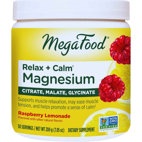 MegaFood Magnesio Para Relajación Y Calma - Sabor Frambuesa Limón - 200 g - Haz Tu Pedido