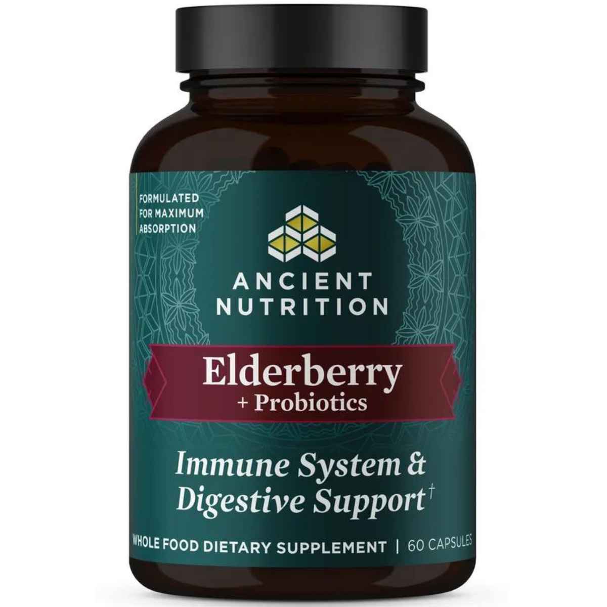 Ancient Nutrition Herbales de Saúco con Probióticos - 60 Cápsulas - Haz Tu Pedido