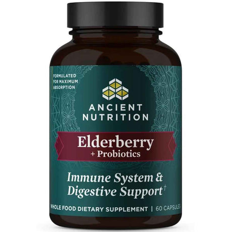 Ancient Nutrition Herbales de Saúco con Probióticos - 60 Cápsulas - Haz Tu Pedido