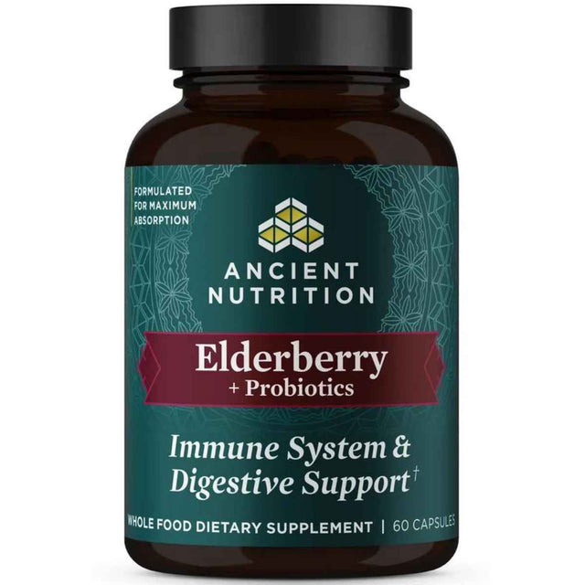 Ancient Nutrition Herbales de Saúco con Probióticos - 60 Cápsulas - Haz Tu Pedido