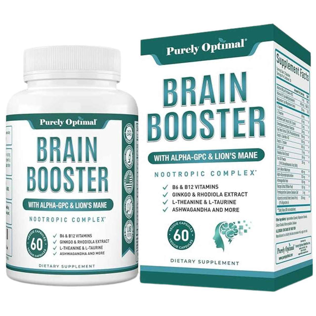Purely Optimal  Potenciador Cerebral Nootrópico - 60  Cápsulas - Haz Tu Pedido
