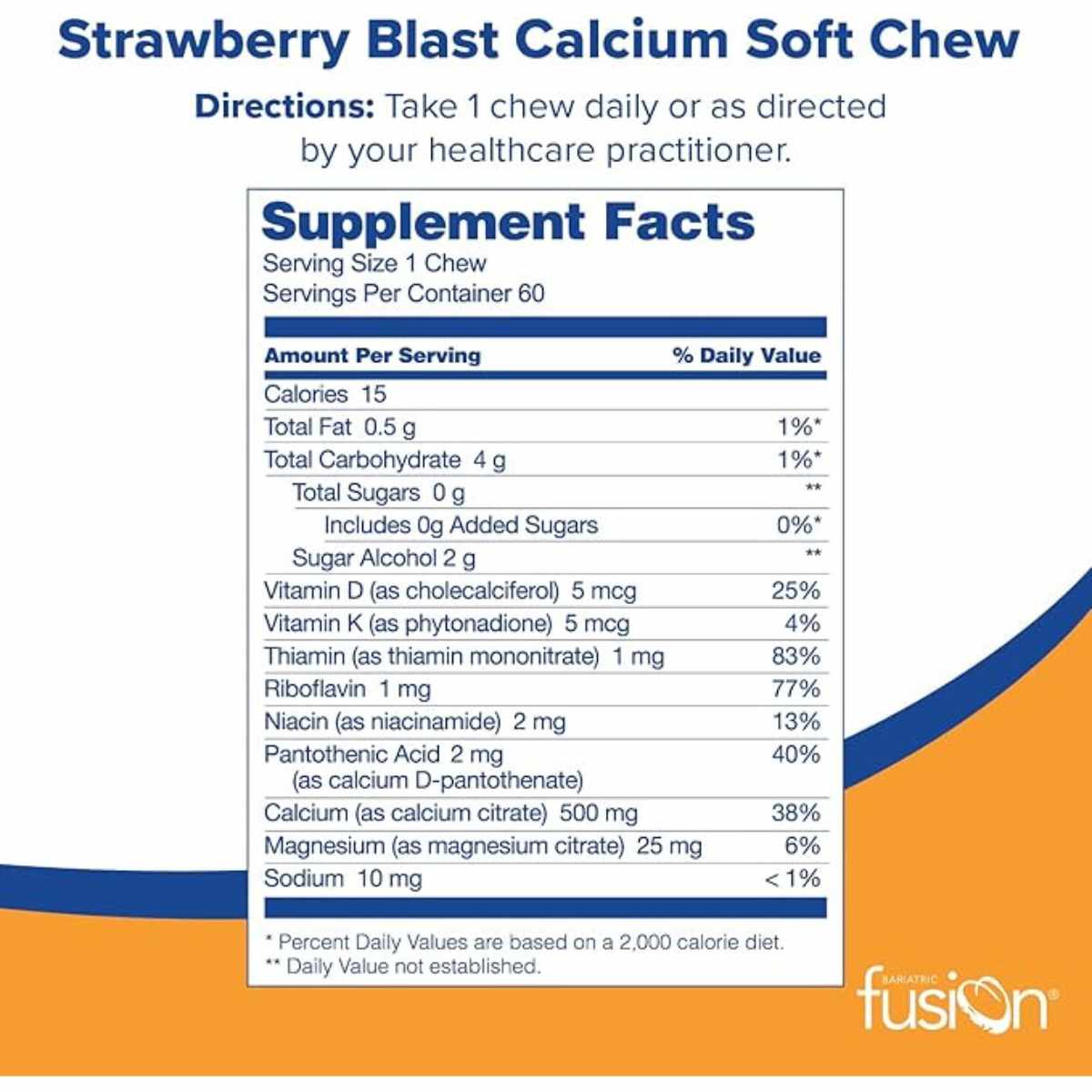 Bariatric Fusion Citrato de Calcio - Suaves Masticables