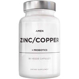 Amen Suplemento de Zinc Y Cobre con Probióticos - 90 Cápsulas Vegetales - Haz Tu Pedido