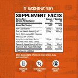Jacked Factory Burn-XT™ Quemador Termogénico De Grasa - 120 Cápsulas Vegetales - Tabla Nutricional - Haz Tu Pedido