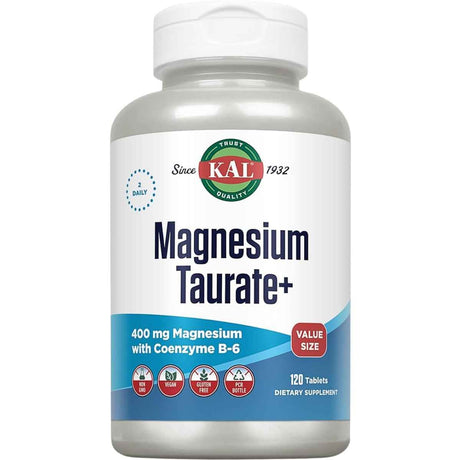 KAL Taurato De Magnesio 400 mg - Sabor Fruta Mezclada - 120 Tabletas - Haz Tu Pedido