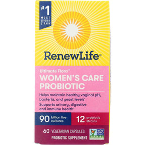 Renew Life Ultimate Flora Cuidado Digestivo para Mujeres 90 Mil Millones CFU - 60 Cápsulas Vegetarianas - Haz Tu Pedido