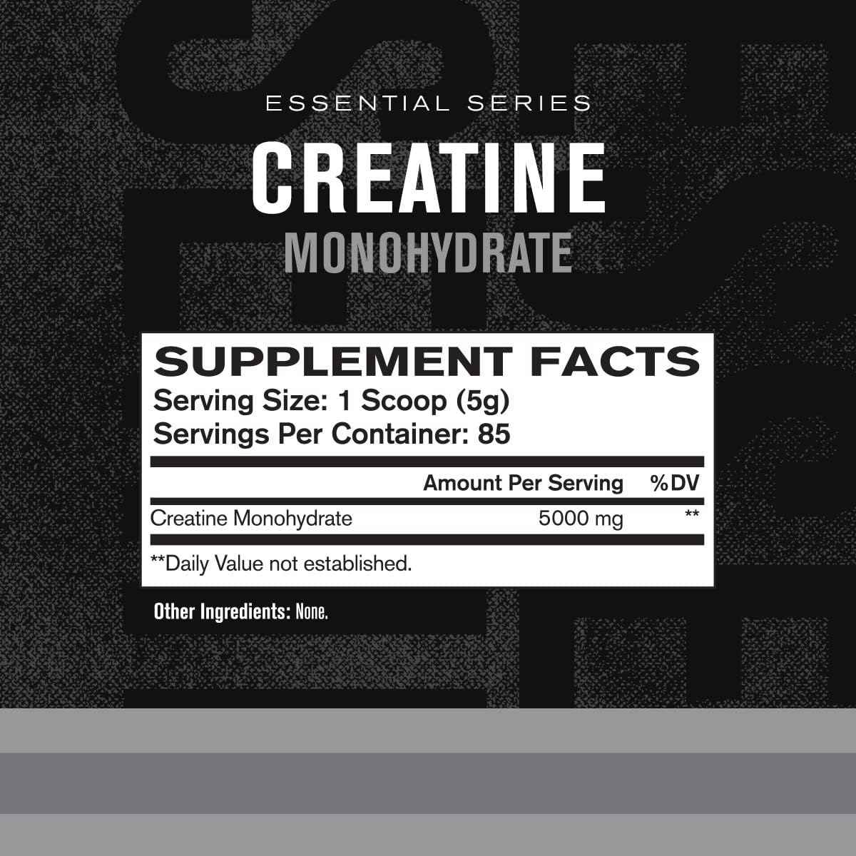 Jacked Factory Monohidrato de Creatina 5000 mg - 425 g - Tabla Nutricional - Haz Tu Pedido