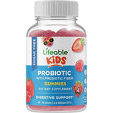 Lifeable Probióticos con Fibra Prebiótica para Niños - Sabor Frambuesa - 90  Gomitas - Haz Tu Pedido