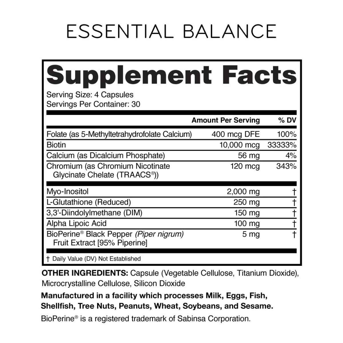 Foxy Fit Apoyo al Equilibrio Hormonal - 120 Cápsulas - Tabla Nutricional - Haz Tu Pedido