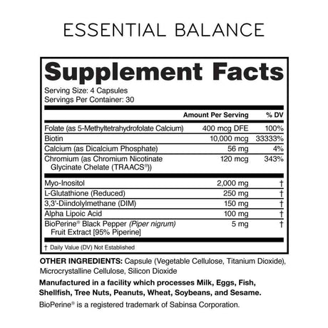 Foxy Fit Apoyo al Equilibrio Hormonal - 120 Cápsulas - Tabla Nutricional - Haz Tu Pedido