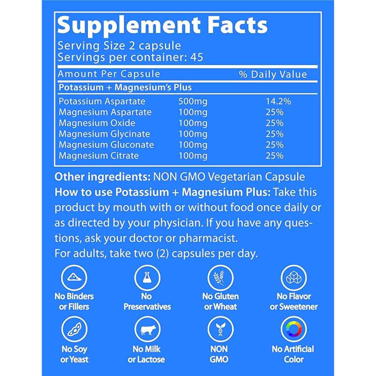 Life Strength Complejo de Potasio y Magnesio 1000 mg - 90 Cápsulas