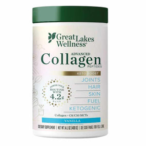 Great Lakes Wellness Keto Boost Péptidos de Colágeno Avanzados - Sabor Vainilla - 400 g - Haz Tu Pedido