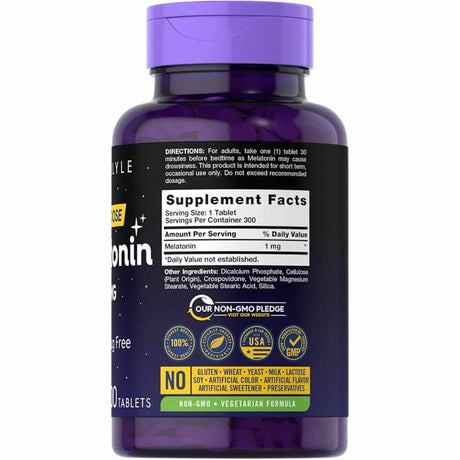 Melatonina - 1 mg - 300 Tabletas