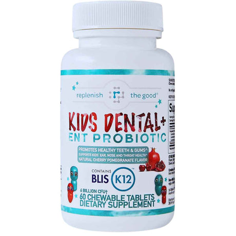 Replenish the Good Probiótico para Salud Dental y Respiratoria de Niños 6 Mil Millones CFU - Sabor Granada Cereza - 60 Tabletas Masticable - Haz Tu Pedido