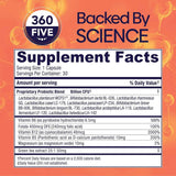 Bio360 Probiótico de Apoyo Cognitivo para la Salud Cerebral 30 Mil Millones - 30 Cápsulas Vegetarianas - Tabla Nutricional - Haz Tu Pedido