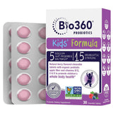 Bio360 Suplemento Probiótico Infantil para el Soporte Diario del Sistema Digestivo 5 Mil Millones CFU - Sabor Mezcla de Bayas - 30 Tabletas Masticable - Haz Tu Pedido