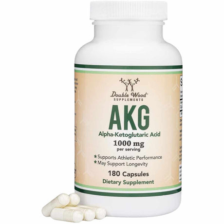 Double Wood Supplements AKG  1000 mg - 180 Cápsulas - Haz Tu Pedido