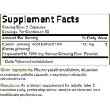 Bronson Ginseng Panax Coreano 100 mg - 120 Cápsulas - Haz Tu Pedido