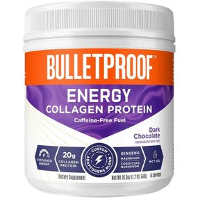 Bulletproof Proteína Colágeno Energizante - Sabor Chocolate Negro - 546 g - Haz Tu Pedido