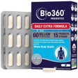 Bio360 Suplemento Probiótico Diario de Alta Potencia 60 Mil Millones CFU - 30 Cápsulas de Liberación Retardada - Haz Tu Pedido