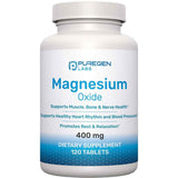 Puregen Labs Óxido de Magnesio 400 mg - 120 Tabletas - Haz Tu Pedido