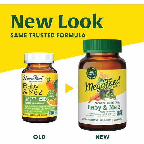Mega Food Baby & Me 2 Prenatal Minis - 120 Tabletas - Haz Tu Pedido