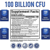 Purely Optimal  Probioticos 100 Mil Millones CFU - 30 Cápsulas Vegetales - Tabla Nutricional - Haz Tu Pedido