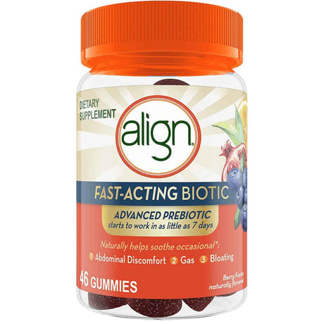 Align Probiotic Biótico De Acción Rápida Para La Salud Digestiva - Sabor Bayas - 46 Gomitas - Haz Tu Pedido