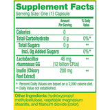 Culturelle Probiótico Digestivo Diario 200 mg - 60 Cápsulas - Tabla Nutricional - Haz Tu Pedido
