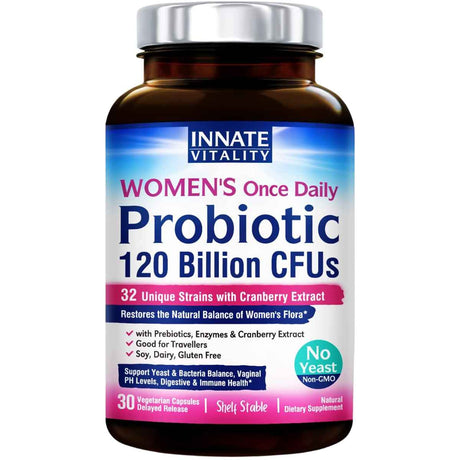 Innate Vitality Probióticos Diarios para Mujeres 120 Mil Millones CFU - 30 Cápsulas Vegetarianas - Haz Tu Pedido