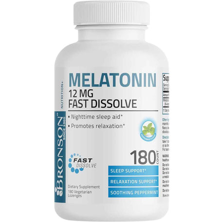 Bronson  Melatonina  12 mg - 180  Pastillas Vegatarianas - Haz Tu Pedido