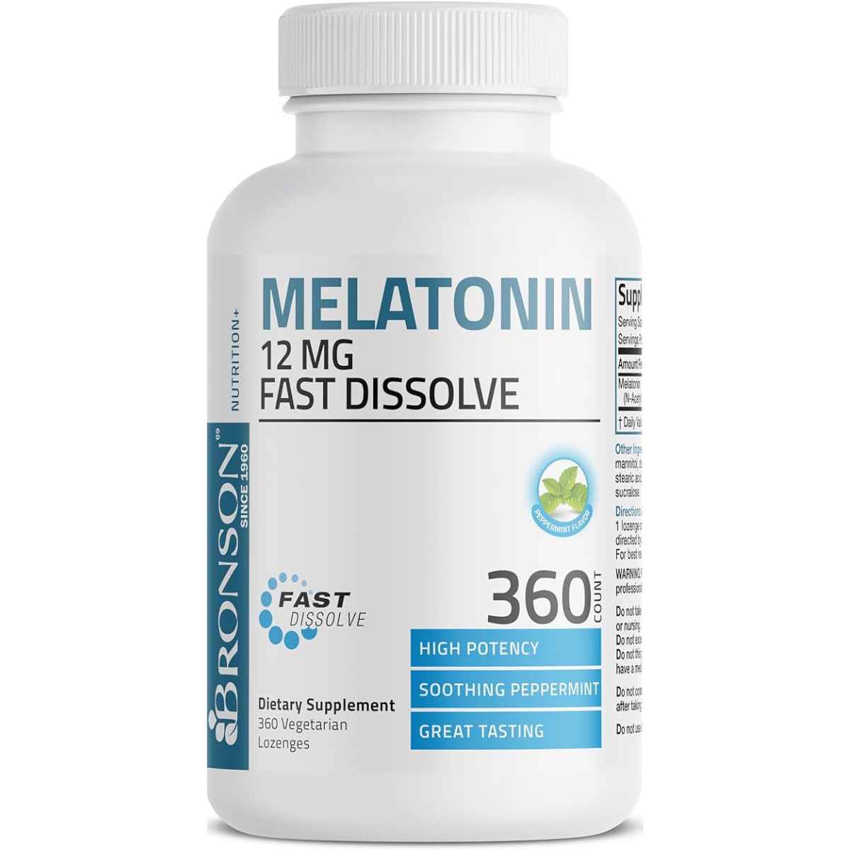 Bronson Melatonina 12 mg - 360  Pastillas Vegatarianas - Haz Tu Pedido