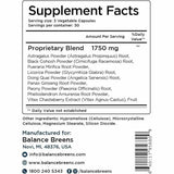 Balance Breens Suplemento Para Alivio Del Vértigo 1750 mg - 90 Cápsulas Vegetales - Tabla Nutricional - Haz Tu Pedido
