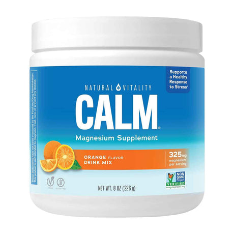 Natural Vitality Calm Magnesio 325 mg - Sabor Naranja - 226 g - Haz Tu Pedido